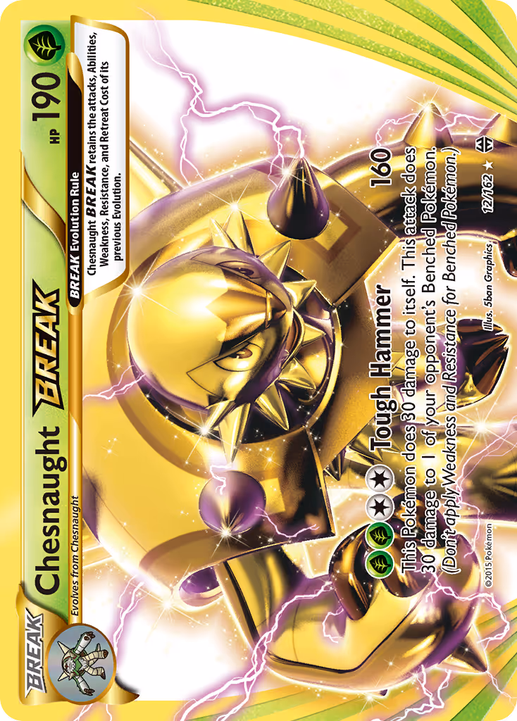 Chesnaught BREAK 12/162 Pokemon card