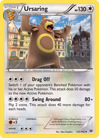 Ursaring 122/162 Pokemon card