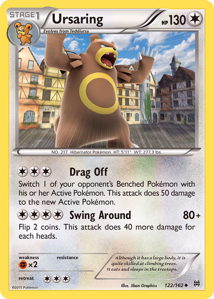 Ursaring 122/162 Pokemon card