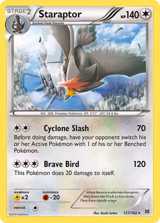 Staraptor 127/162 Pokemon card