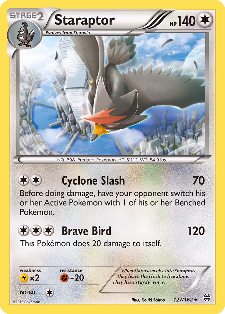 Staraptor 127/162 Pokemon card