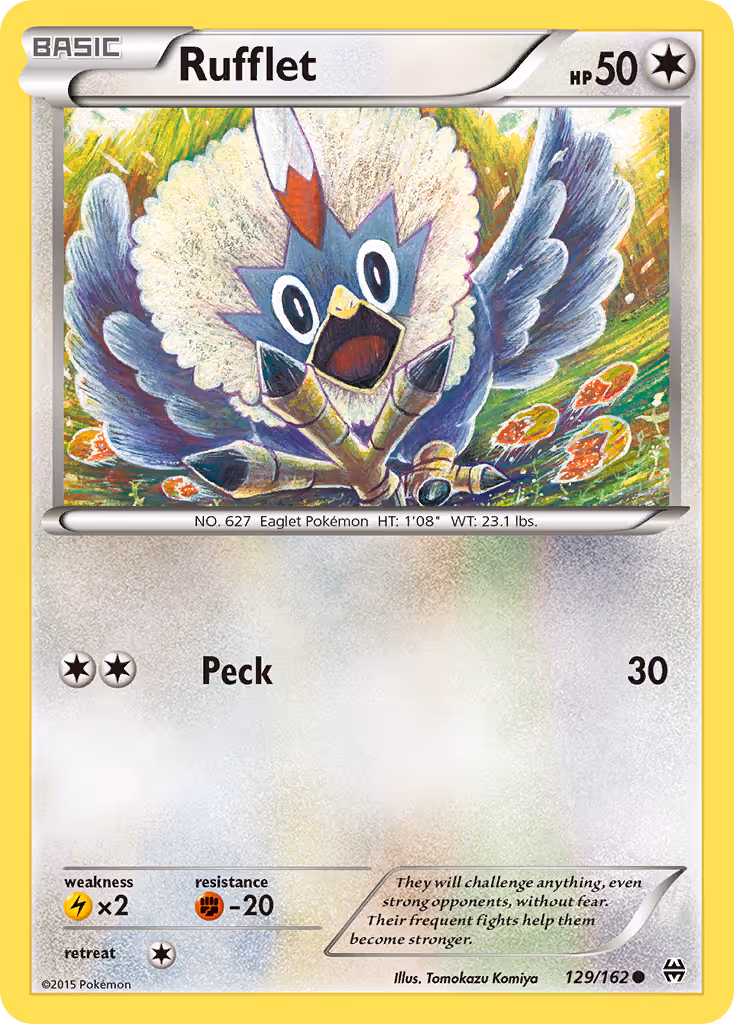 Rufflet 129/162 Pokemon card