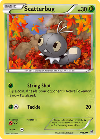 Scatterbug 13/162 Pokemon card