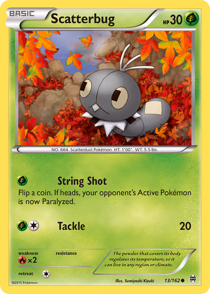 Scatterbug 13/162 Pokemon card