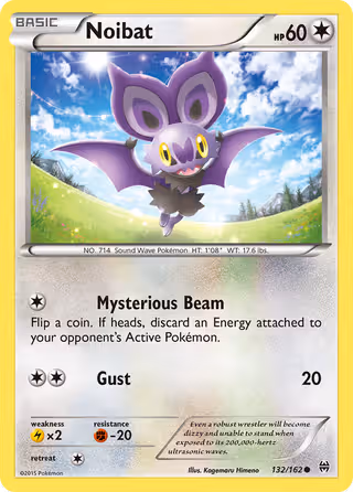 Noibat 132/162 Pokemon card