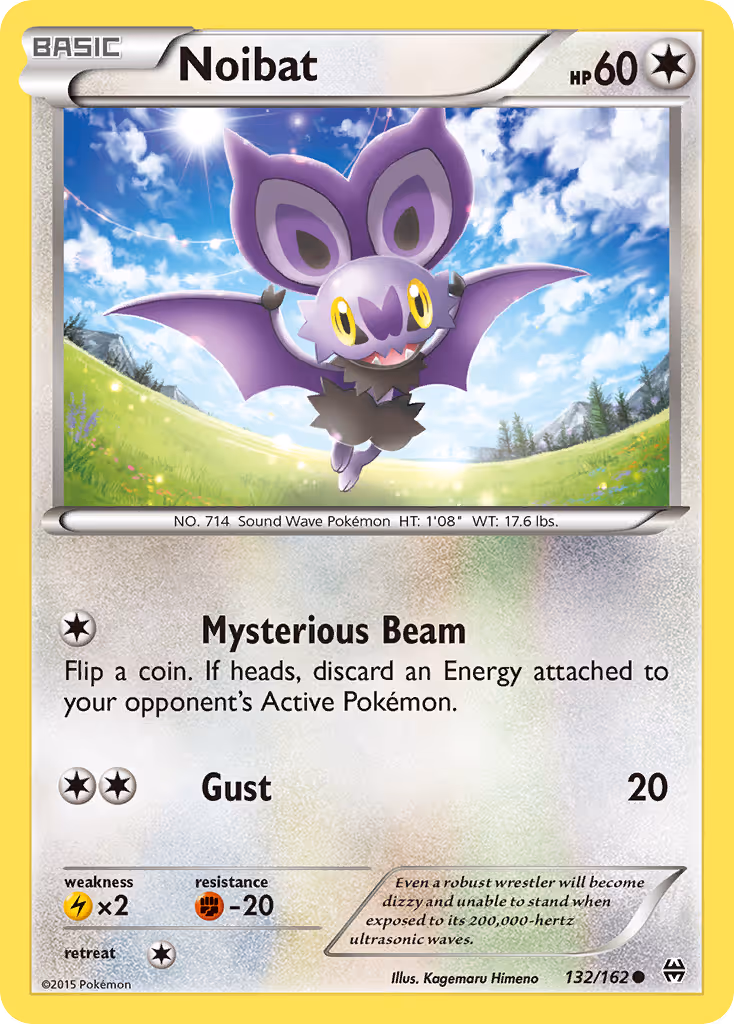 Noibat 132/162 Pokemon card