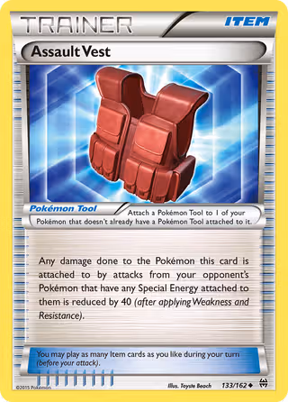 Assault Vest 133/162 Pokemon card