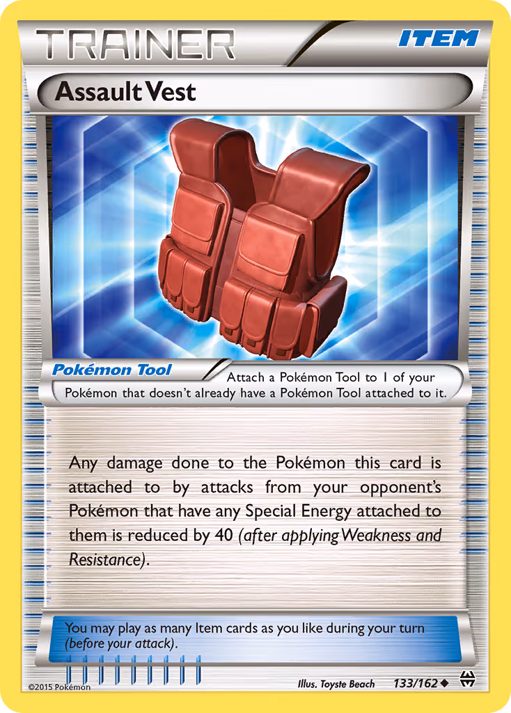 Assault Vest 133/162 Pokemon card