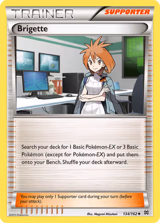 Brigette 134/162 Pokemon card