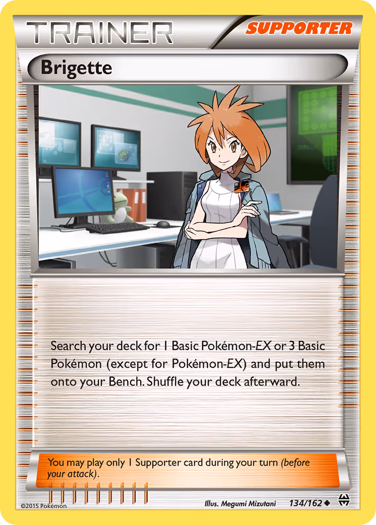 Brigette 134/162 Pokemon card