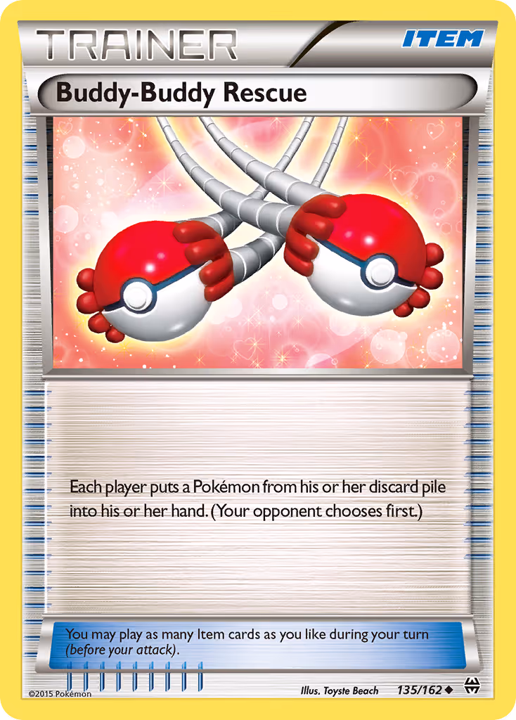 Buddy-Buddy Rescue 135/162 Pokemon card