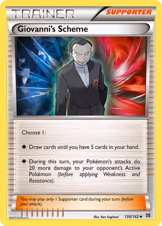 Giovanni's Scheme 138/162 Pokemon card