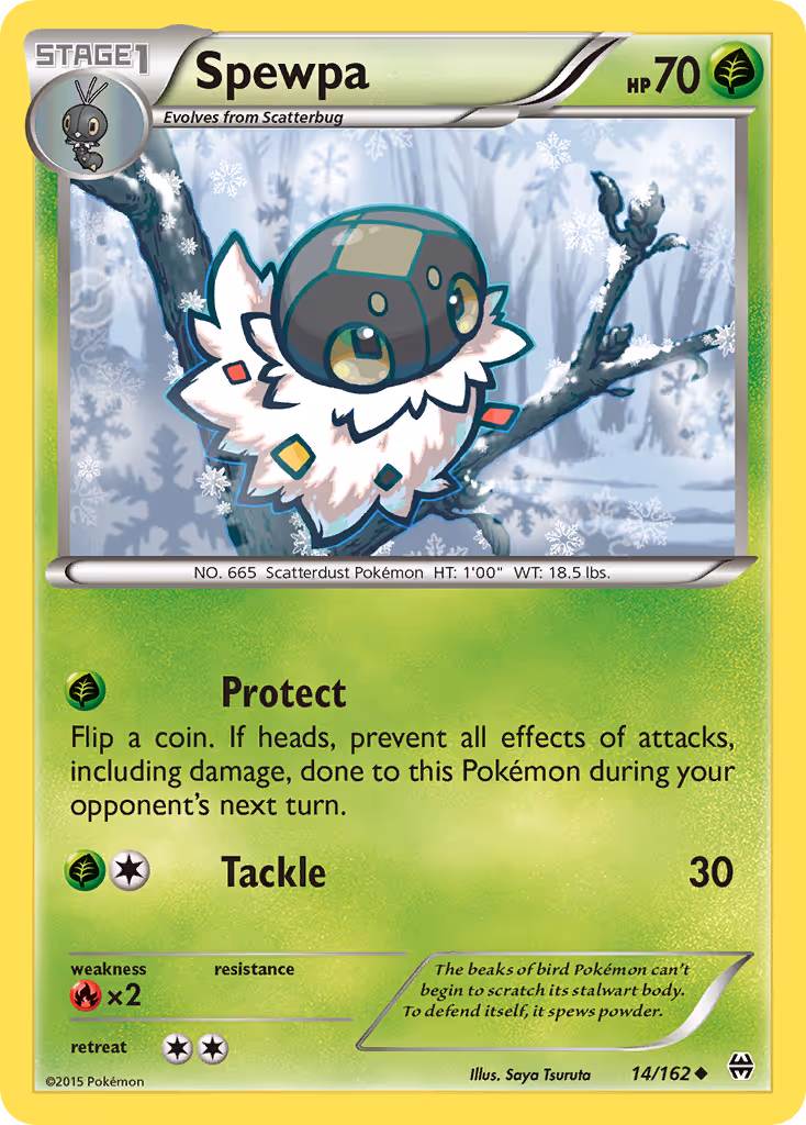 Spewpa 14/162 Pokemon card
