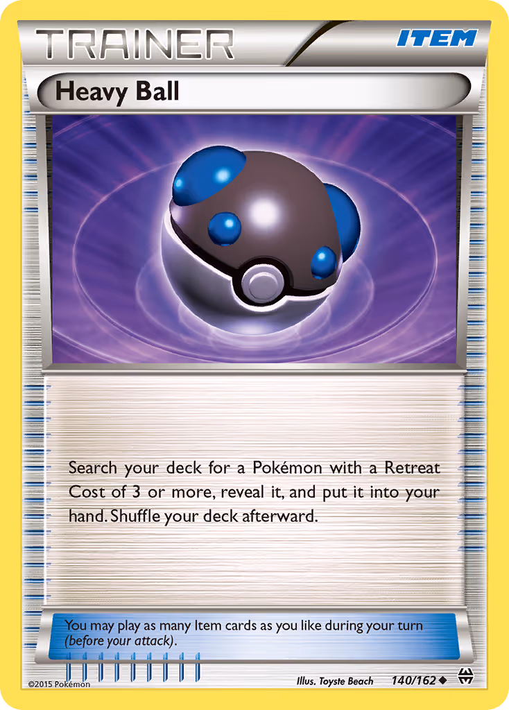 Heavy Ball 140/162 Pokemon card