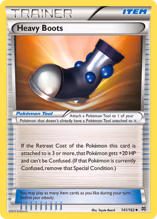 Heavy Boots 141/162 Pokemon card