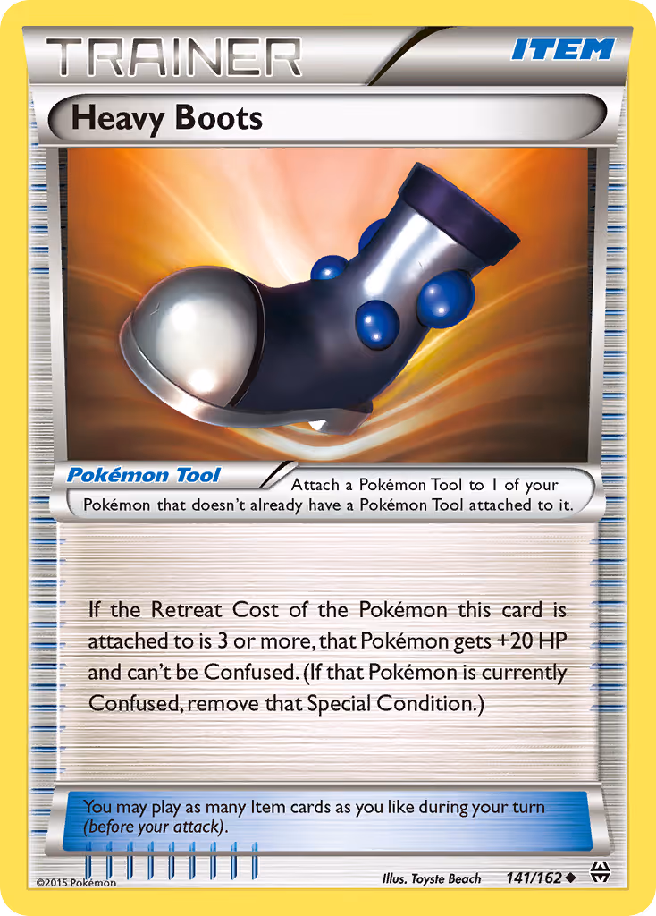 Heavy Boots 141/162 Pokemon card