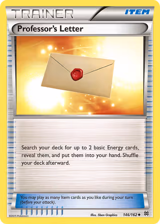 Professor's Letter 146/162 Pokemon card