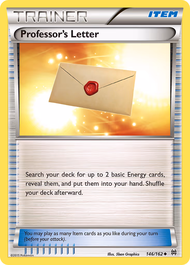 Professor's Letter 146/162 Pokemon card