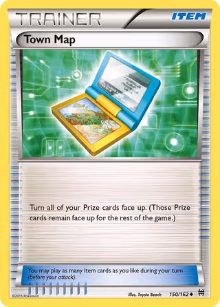 Town Map 150/162 Pokemon card