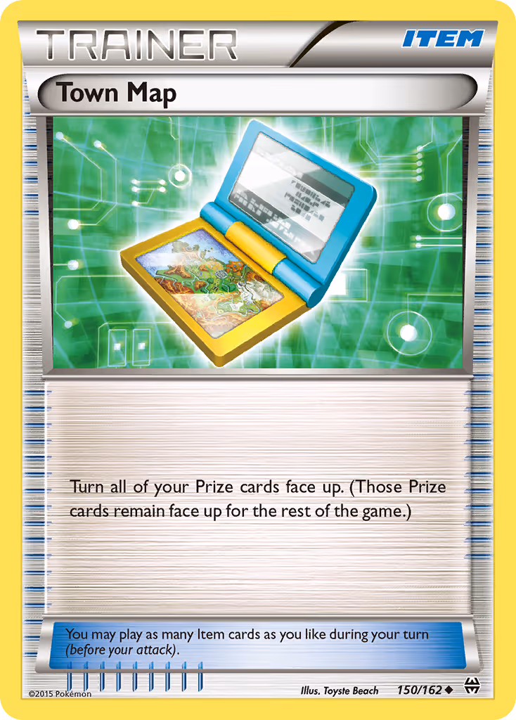 Town Map 150/162 Pokemon card