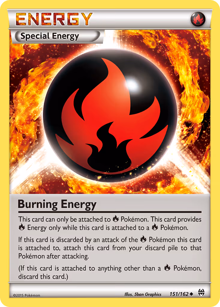 Burning Energy 151/162 Pokemon card