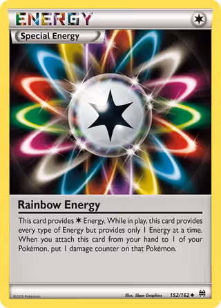 Rainbow Energy 152/162 Pokemon card