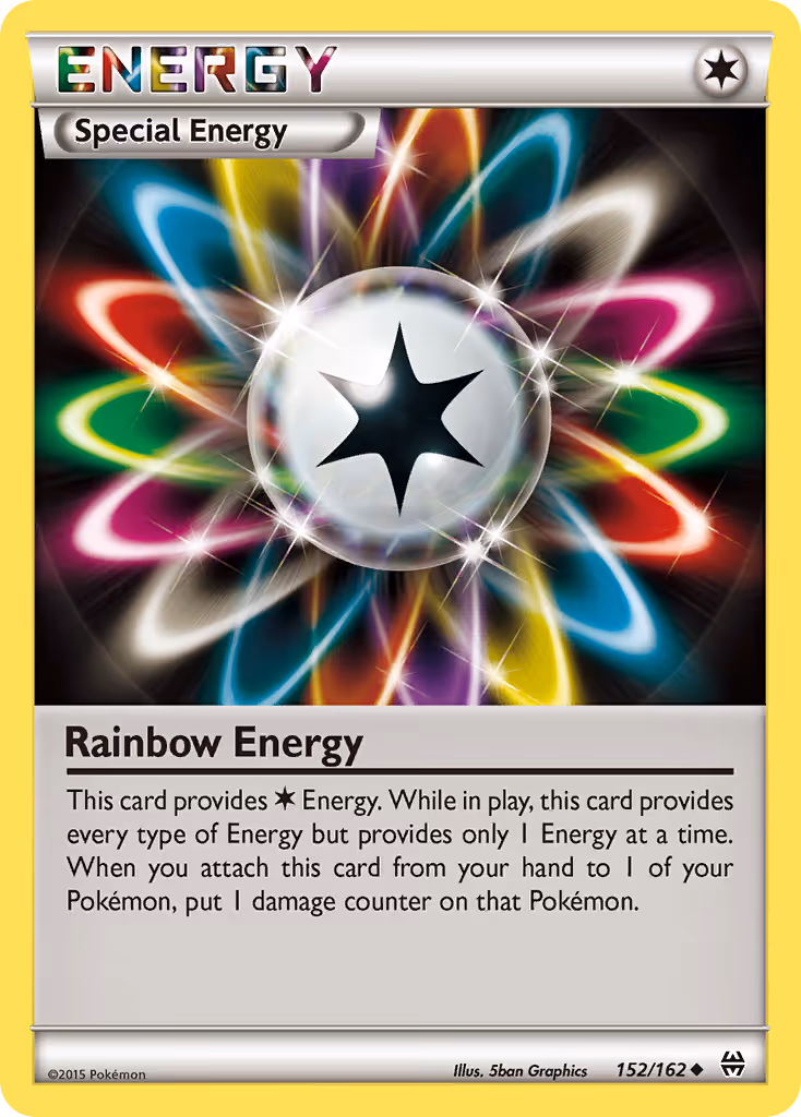 Rainbow Energy 152/162 Pokemon card