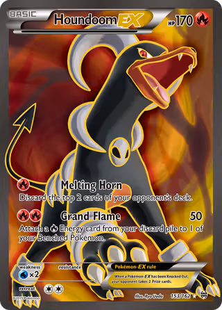 Houndoom EX 153/162 Pokemon card