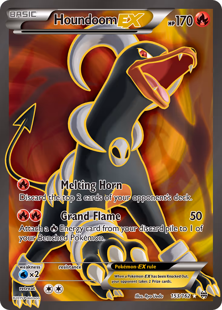 Houndoom EX 153/162 Pokemon card