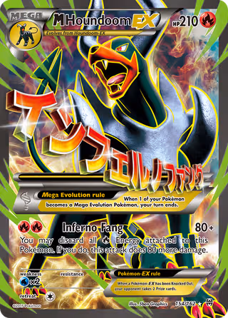 M Houndoom EX 154/162 Pokemon card
