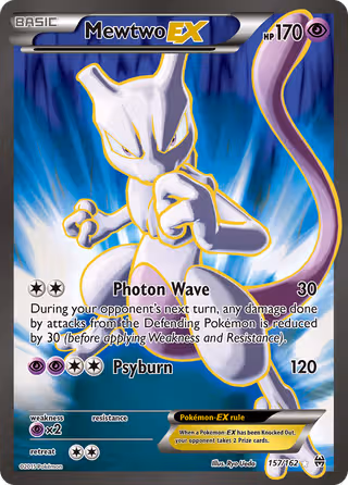 Mewtwo EX 157/162 Pokemon card