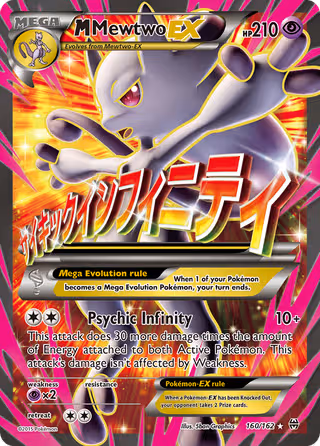 M Mewtwo EX 160/162 Pokemon card