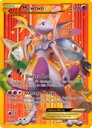 Mewtwo EX 164/162 Pokemon card