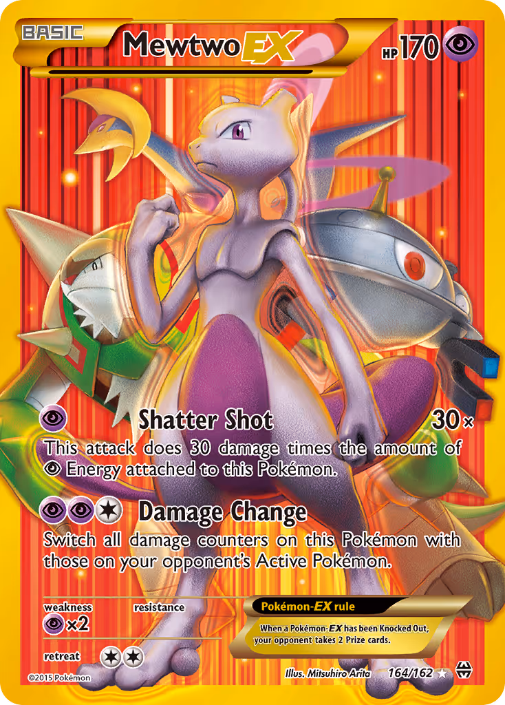 Mewtwo EX 164/162 Pokemon card