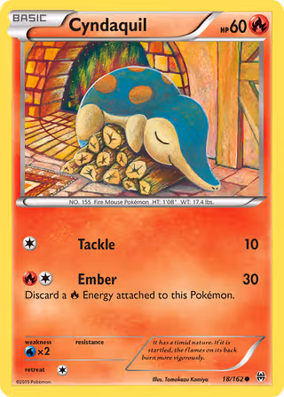 Cyndaquil 18/162 Pokemon card