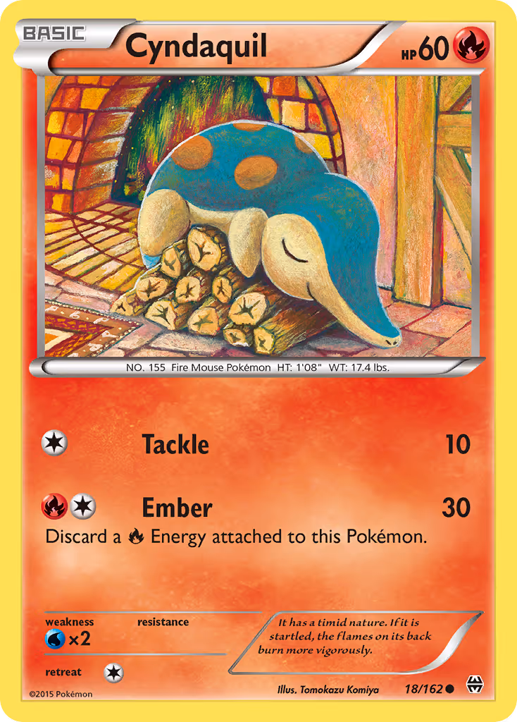 Cyndaquil 18/162 Pokemon card