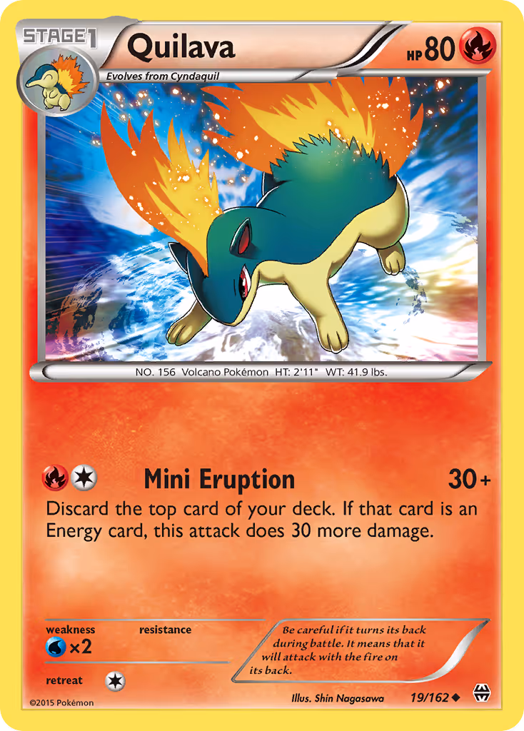 Quilava 19/162 Pokemon card