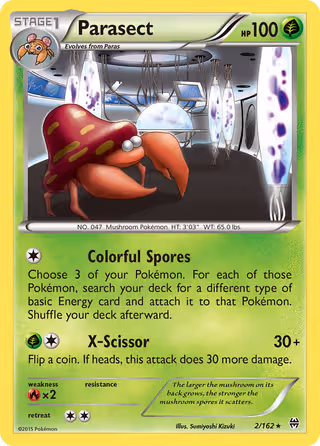 Parasect 2/162 Pokemon card
