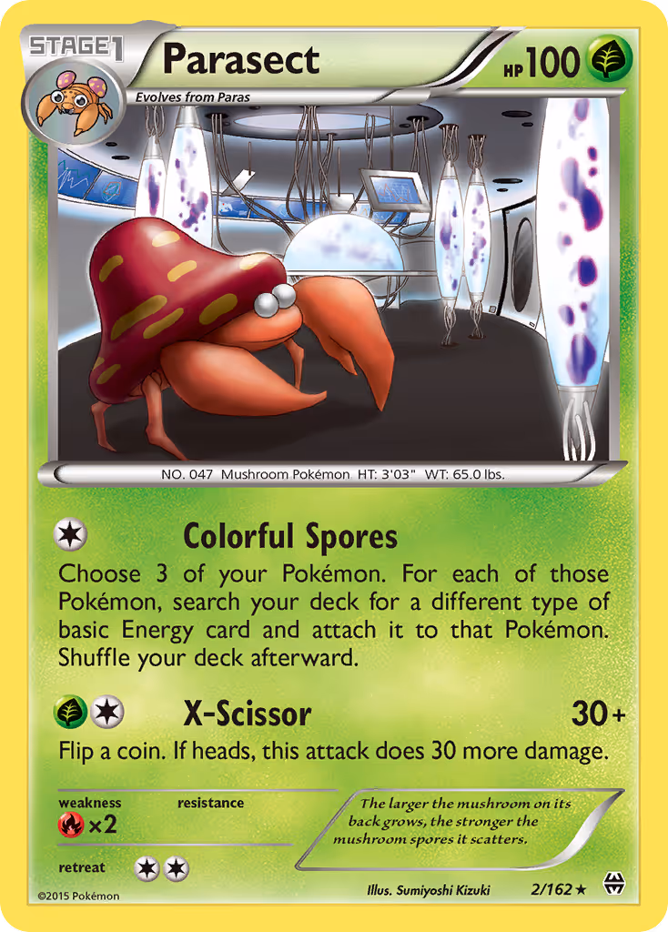 Parasect 2/162 Pokemon card