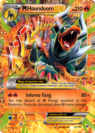 M Houndoom EX 22/162 Pokemon card
