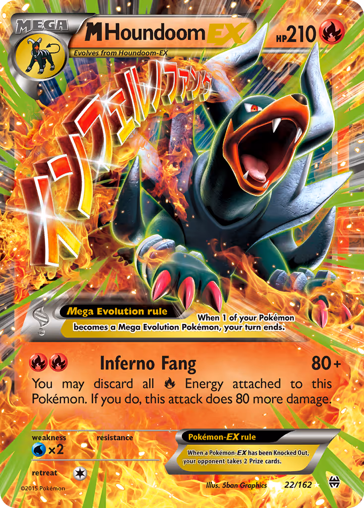 M Houndoom EX 22/162 Pokemon card