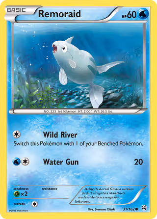 Remoraid 31/162 Pokemon card