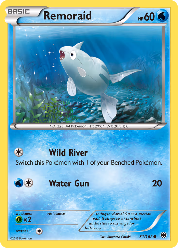 Remoraid 31/162 Pokemon card