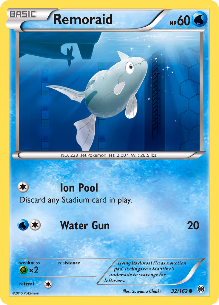 Remoraid 32/162 Pokemon card