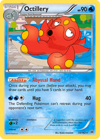 Octillery 33/162 Pokemon card