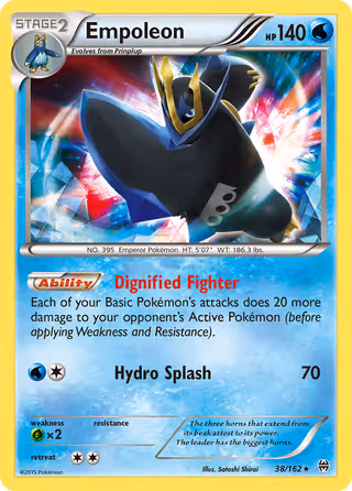Empoleon 38/162 Pokemon card