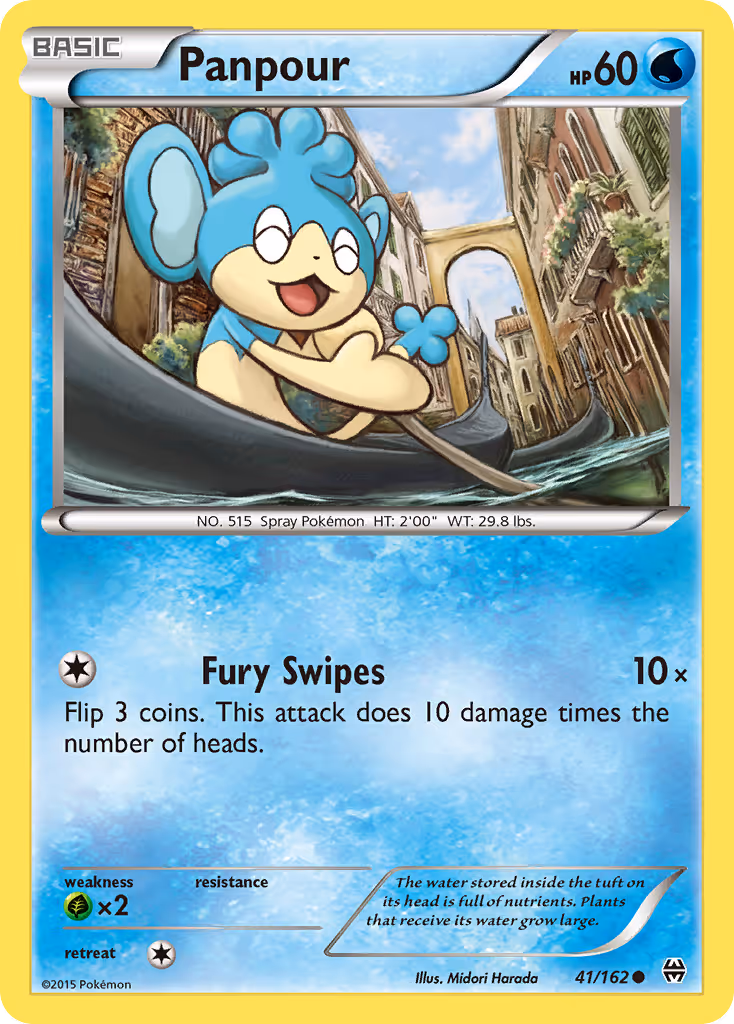 Panpour 41/162 Pokemon card