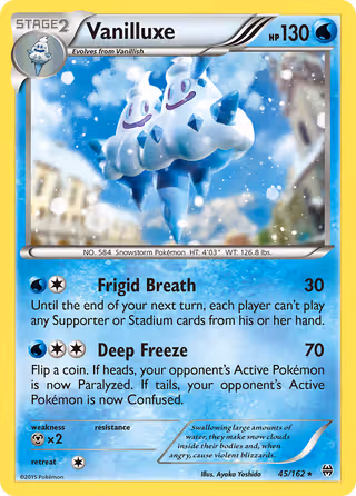 Vanilluxe 45/162 Pokemon card