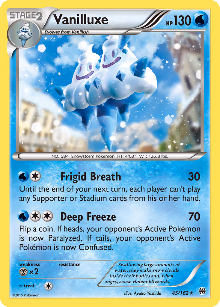 Vanilluxe 45/162 Pokemon card