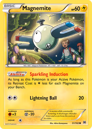 Magnemite 51/162 Pokemon card